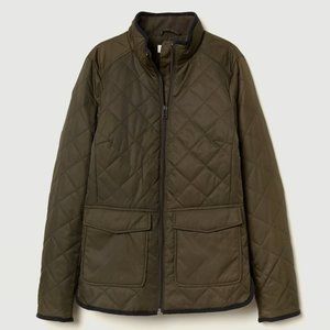 H&M QUILTED JACKET DARK GREEN